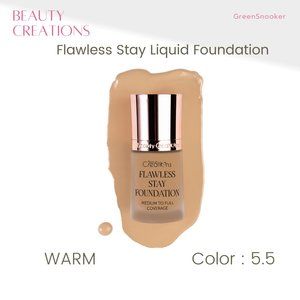 BEAUTY CREATIONS, Flawless Stay Liquid Foundation, Color,  # 5.5